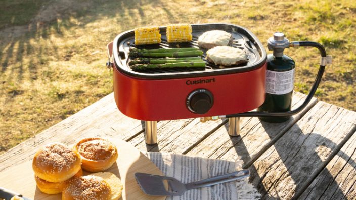 cuisinart red portable bbq