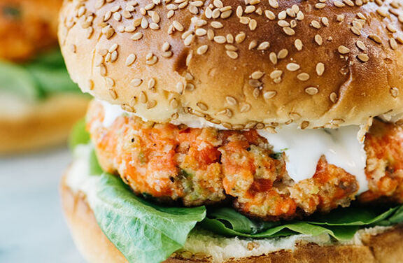 Salmon & Avocado Burger