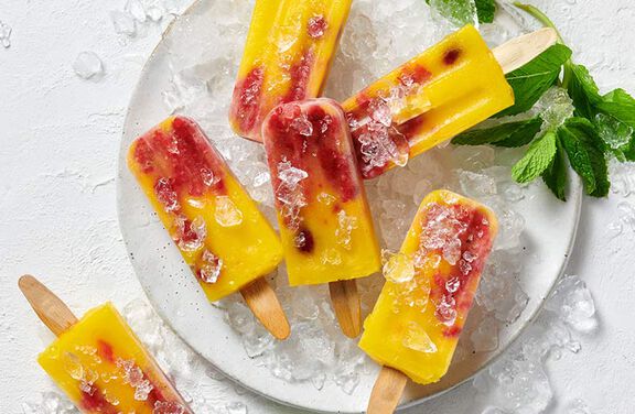 Mango & Raspberry Popsicles