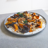 Roasted Pumpkin With Greek Yogurt Pine Nuts And Barley-1