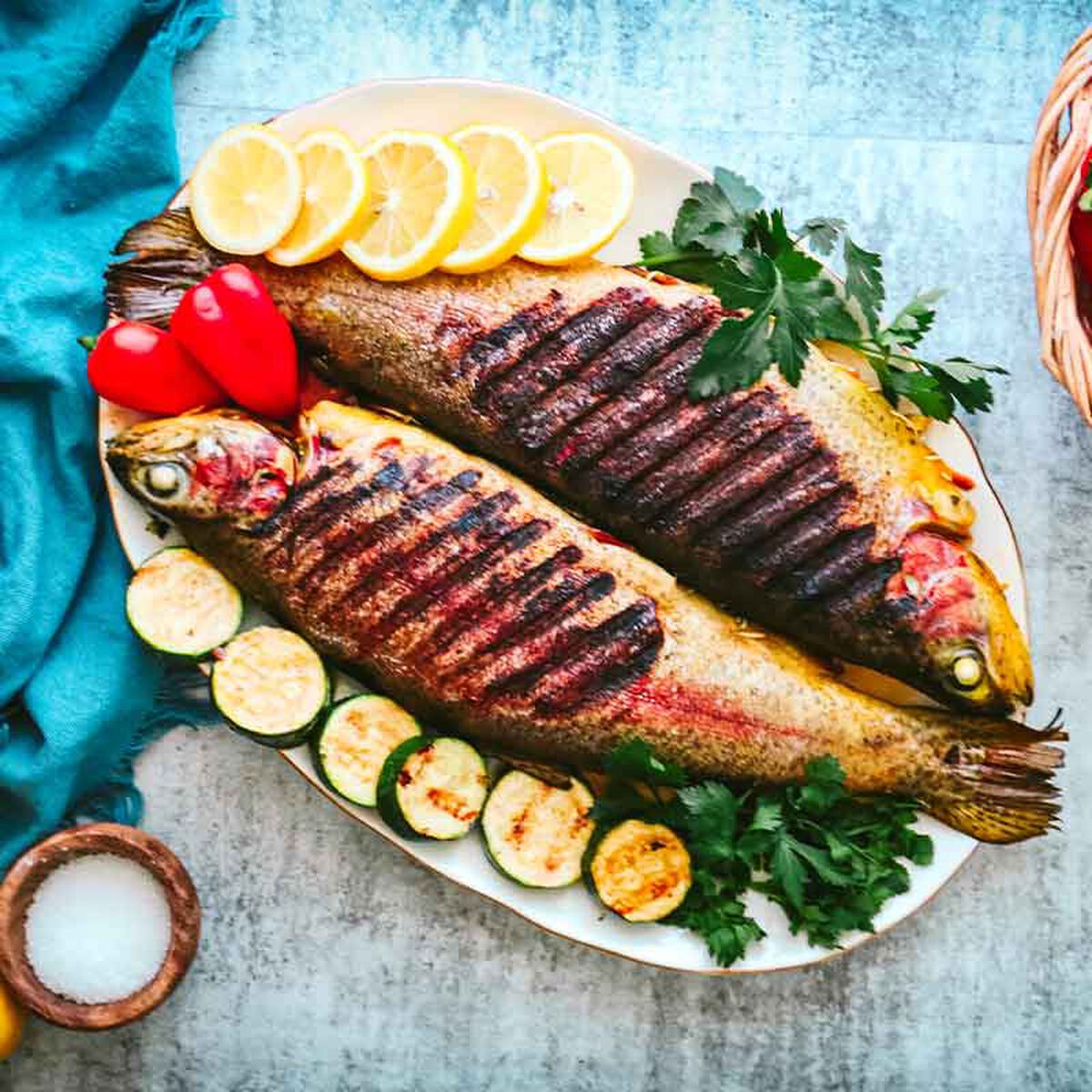Whole Grilled Stuffed Rainbow Trout-1