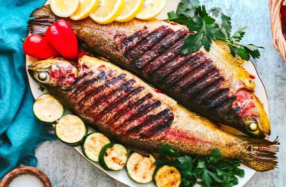 Whole Grilled Stuffed Rainbow Trout