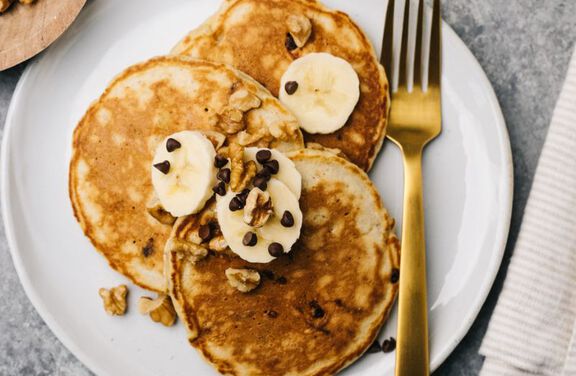 Air Fried Banana Pancake Stack