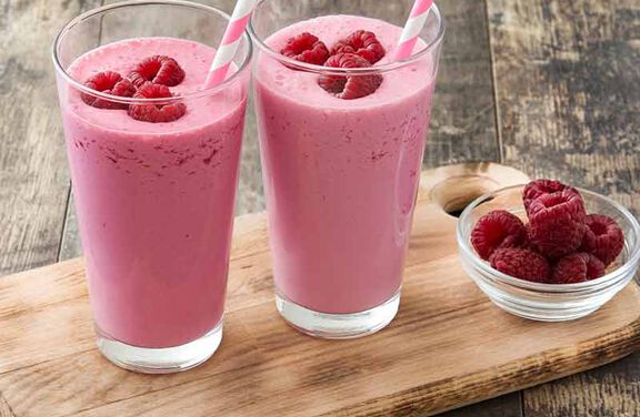 Frozen Raspberry Protein Smoothie