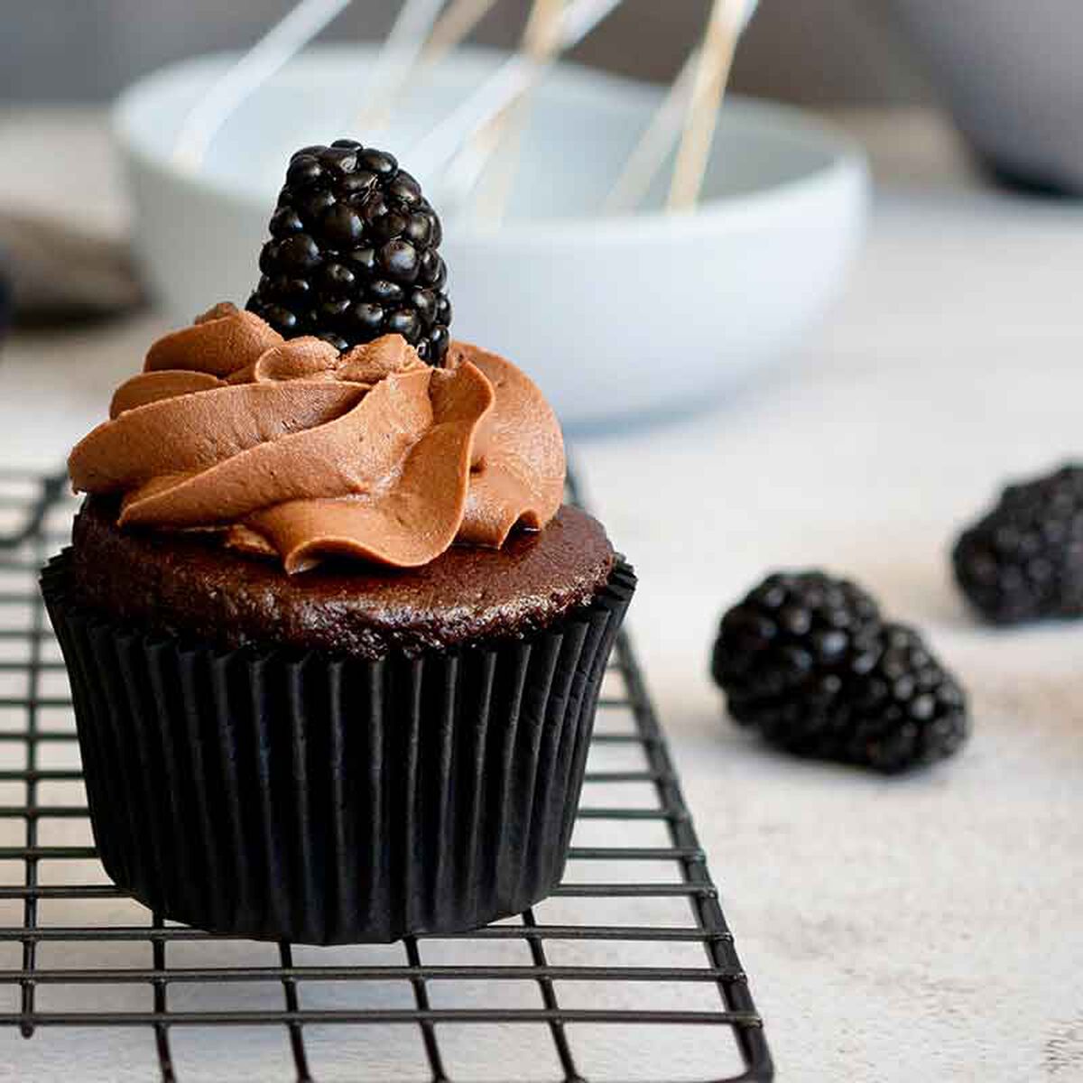 Chocolate Blackberry Cupcake-1