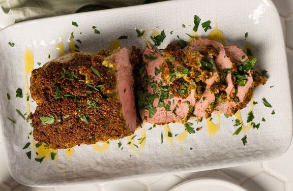 Pistachio Crusted Beef Tenderloin