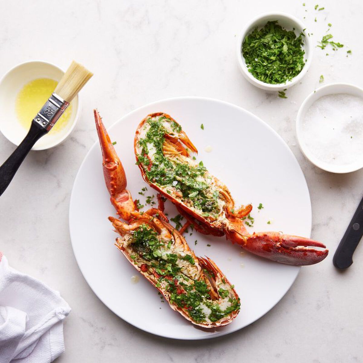Grilled Lobster With Garlic-Parsley Butter-1