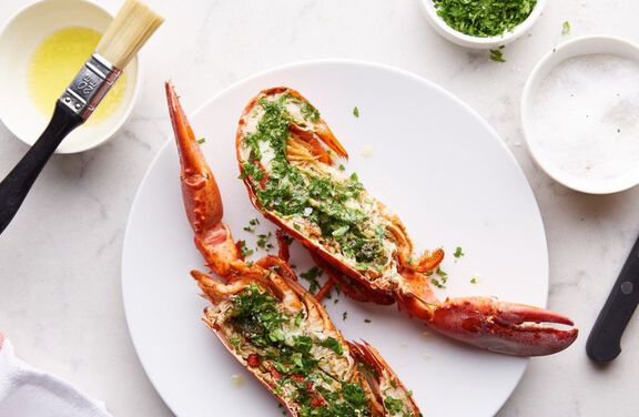 Grilled Lobster With Garlic-Parsley Butter