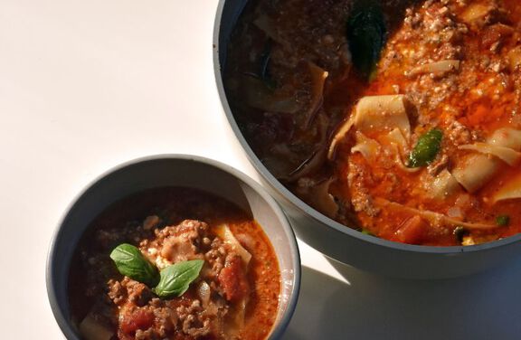 One Pot Lasagna Soup Recipe