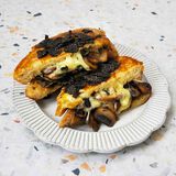 Mushroom And Provolone Cheese Sourdough Toastie With Shaved Truffle-1