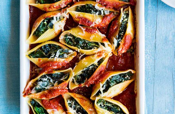 Baked Ricotta & Spinach Shells