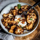 Oven Baked Cauliflower With Chilli Oil & Burrata-1