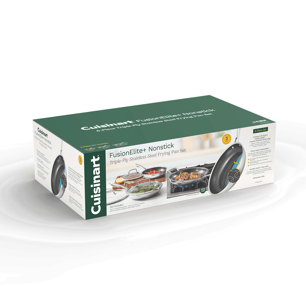 Cuisinart FusionElite+ Nonstick Triple-Ply Stainless Steel Frying Pan Set 6pc, , large 11