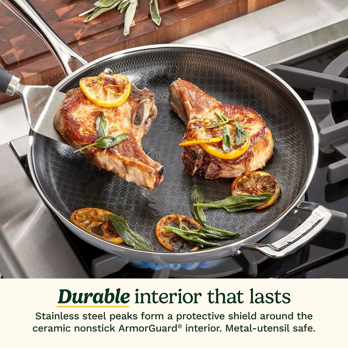 Cuisinart FusionElite+ Nonstick Triple-Ply Stainless Steel Frying Pan Set 6pc, , large 6