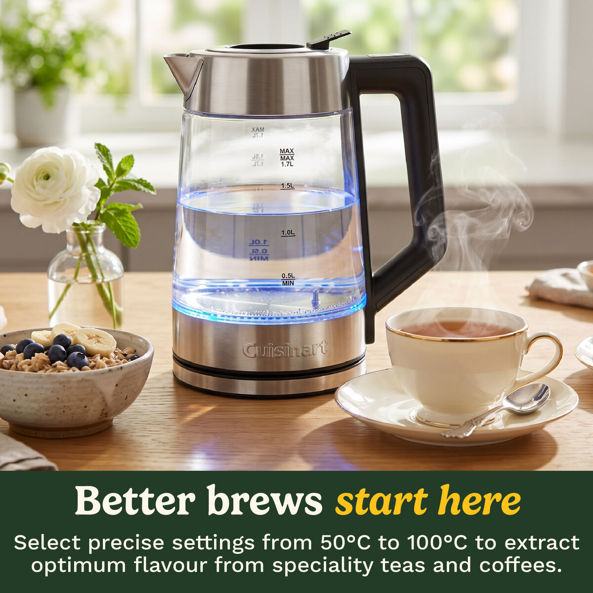 Cuisinart 1.7L Glass Temperature Control Kettle, , large 2
