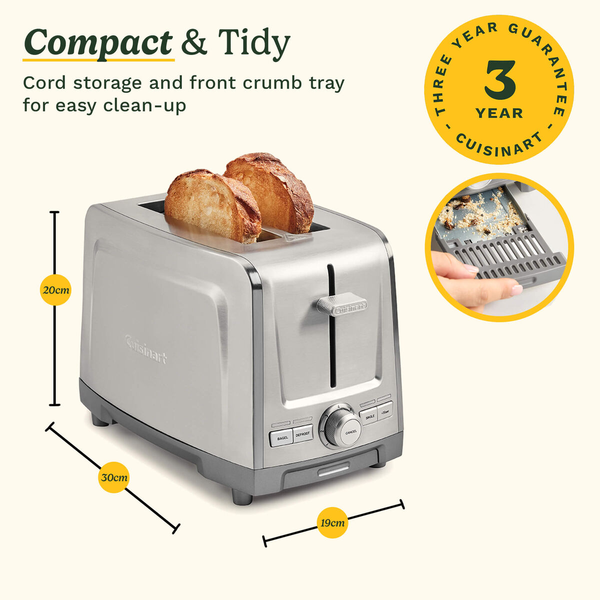 Cuisinart Core Collection 2 Slice Toaster Stainless Steel, , large 9