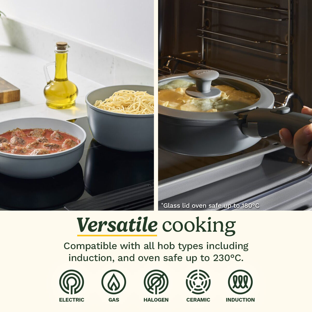 Cuisinart ClickSmart&trade; Ceramic Cookware Set with Detachable Handles 18pc, , large 7