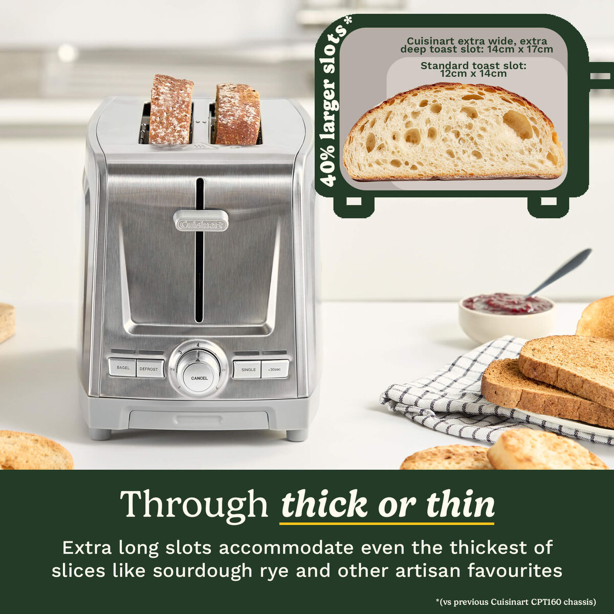 Cuisinart Core Collection 2 Slice Toaster Stainless Steel, , large 2