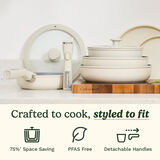 Cuisinart ClickSmart&trade; Ceramic Cookware Set with Detachable Handles 13pc, , small 2