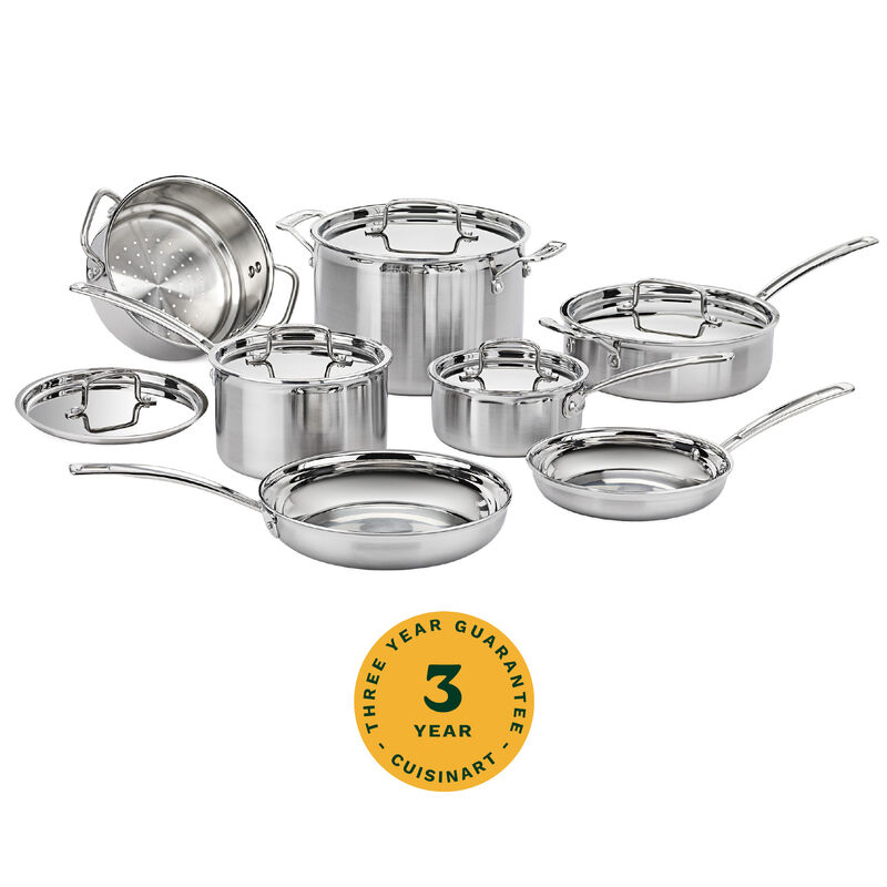 Cuisinart MultiClad Pro Triple Ply Stainless Steel Cookware Set 12 pc, , medium