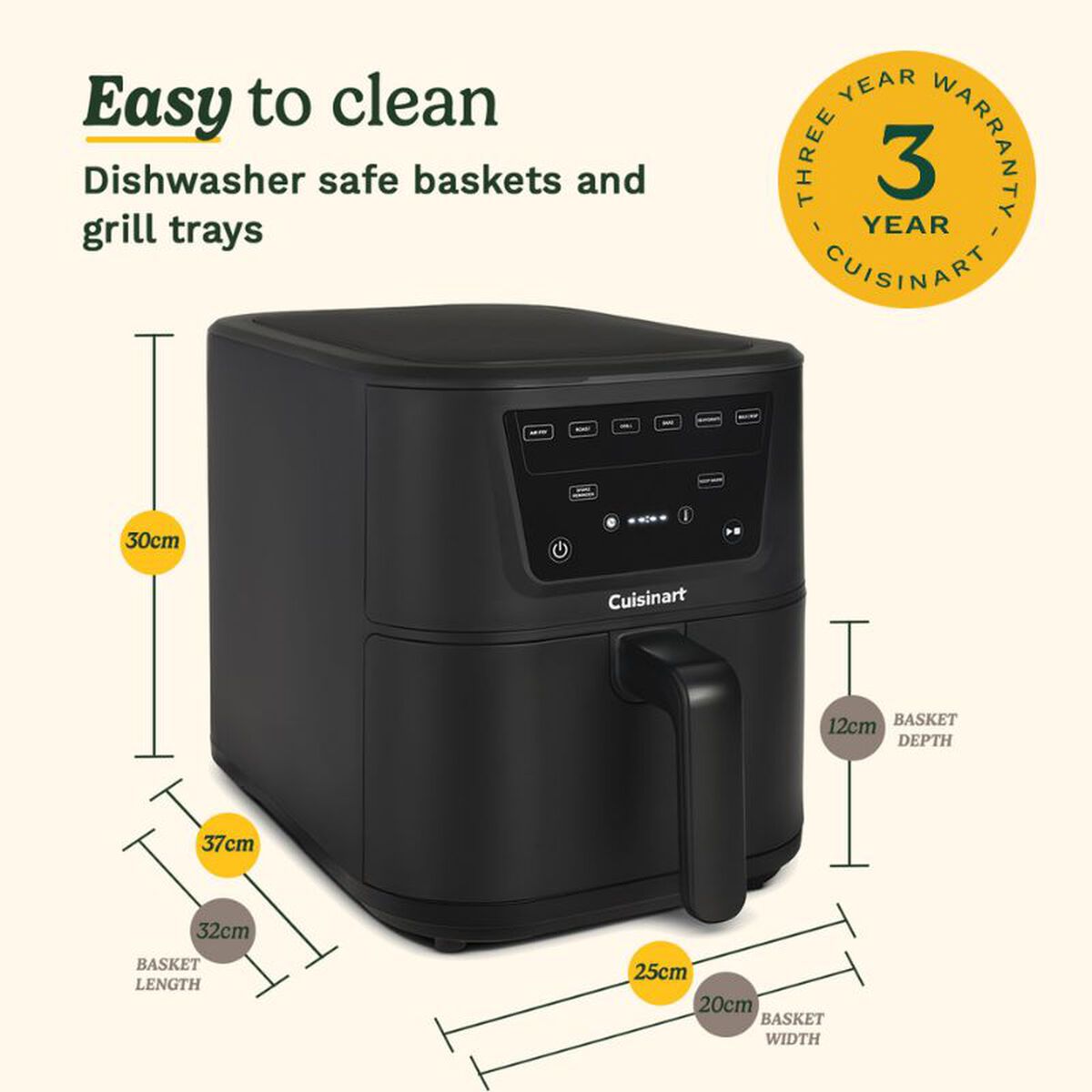 Cuisinart Compact Max 7.6L Air Fryer, , large 3
