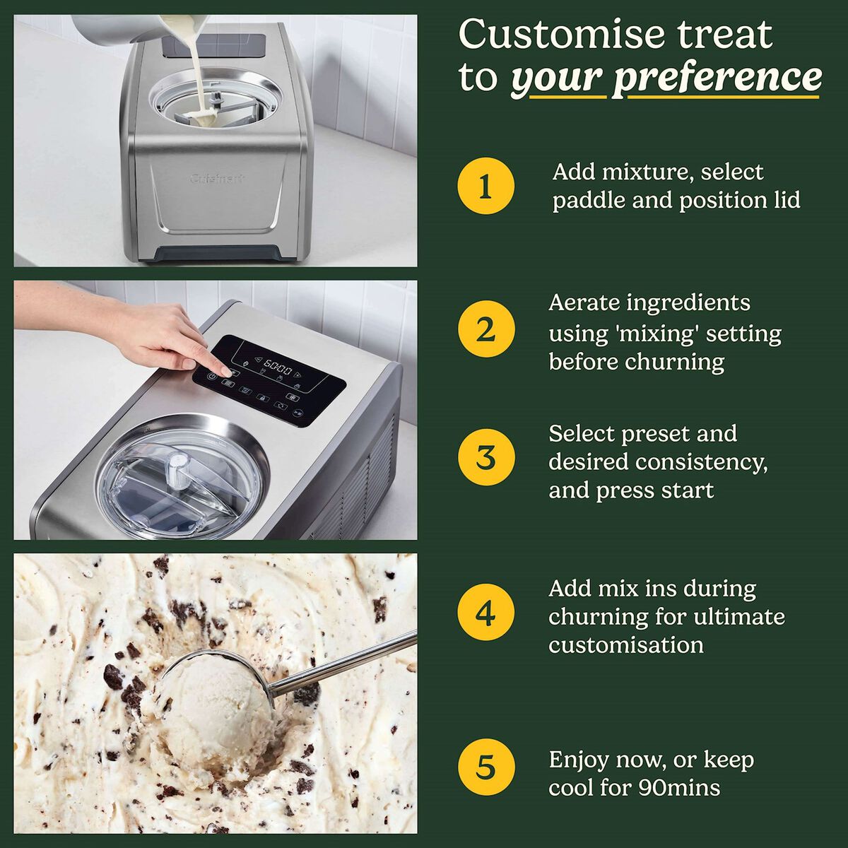 Cuisinart Freeze Ease Pro Ice Cream & Gelato Maker, , large 3
