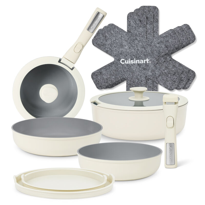 Cuisinart ClickSmart&trade; Ceramic Cookware Set with Detachable Handles 13pc, , medium