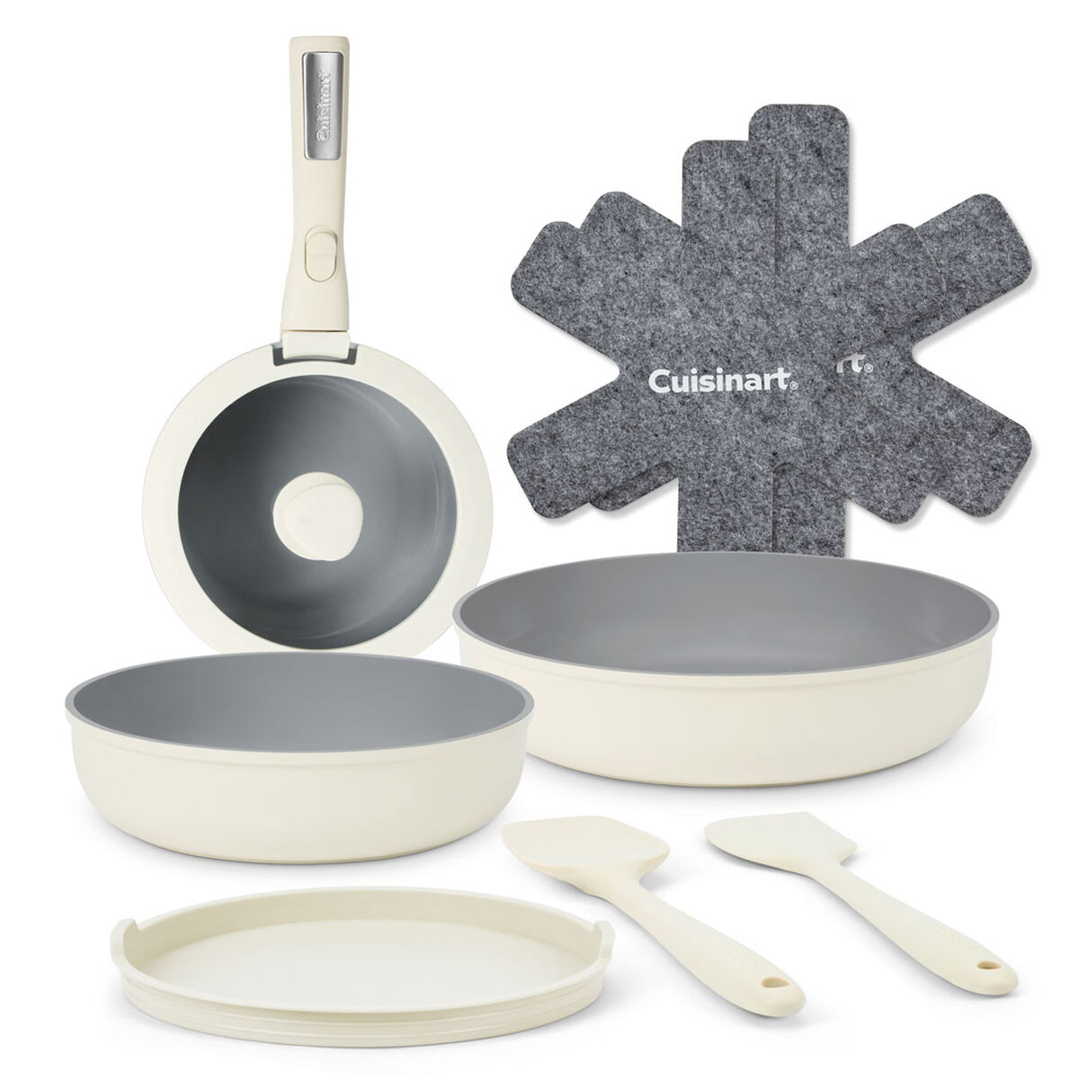 Cuisinart ClickSmart&trade; Ceramic Cookware Set with Detachable Handles 10pc, , large 1