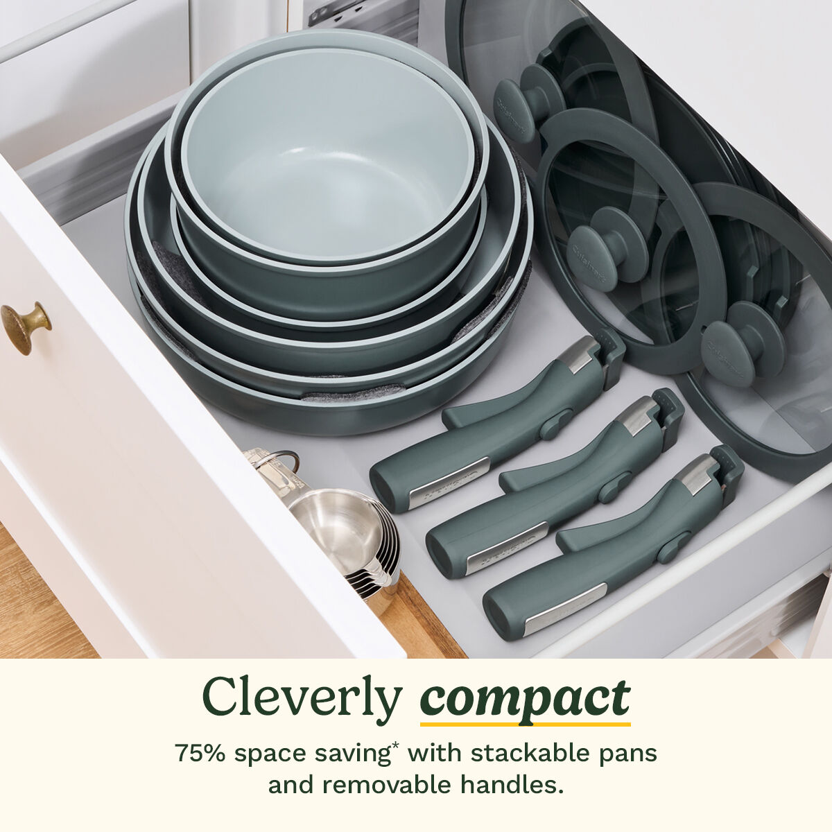 Cuisinart ClickSmart&trade; Ceramic Cookware Set with Detachable Handles 18pc, , large 5