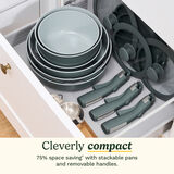 Cuisinart ClickSmart&trade; Ceramic Cookware Set with Detachable Handles 18pc, , small 5