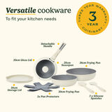 Cuisinart ClickSmart&trade; Ceramic Cookware Set with Detachable Handles 10pc, , small 11