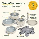 Cuisinart ClickSmart&trade; Ceramic Cookware Set with Detachable Handles 13pc, , small 10