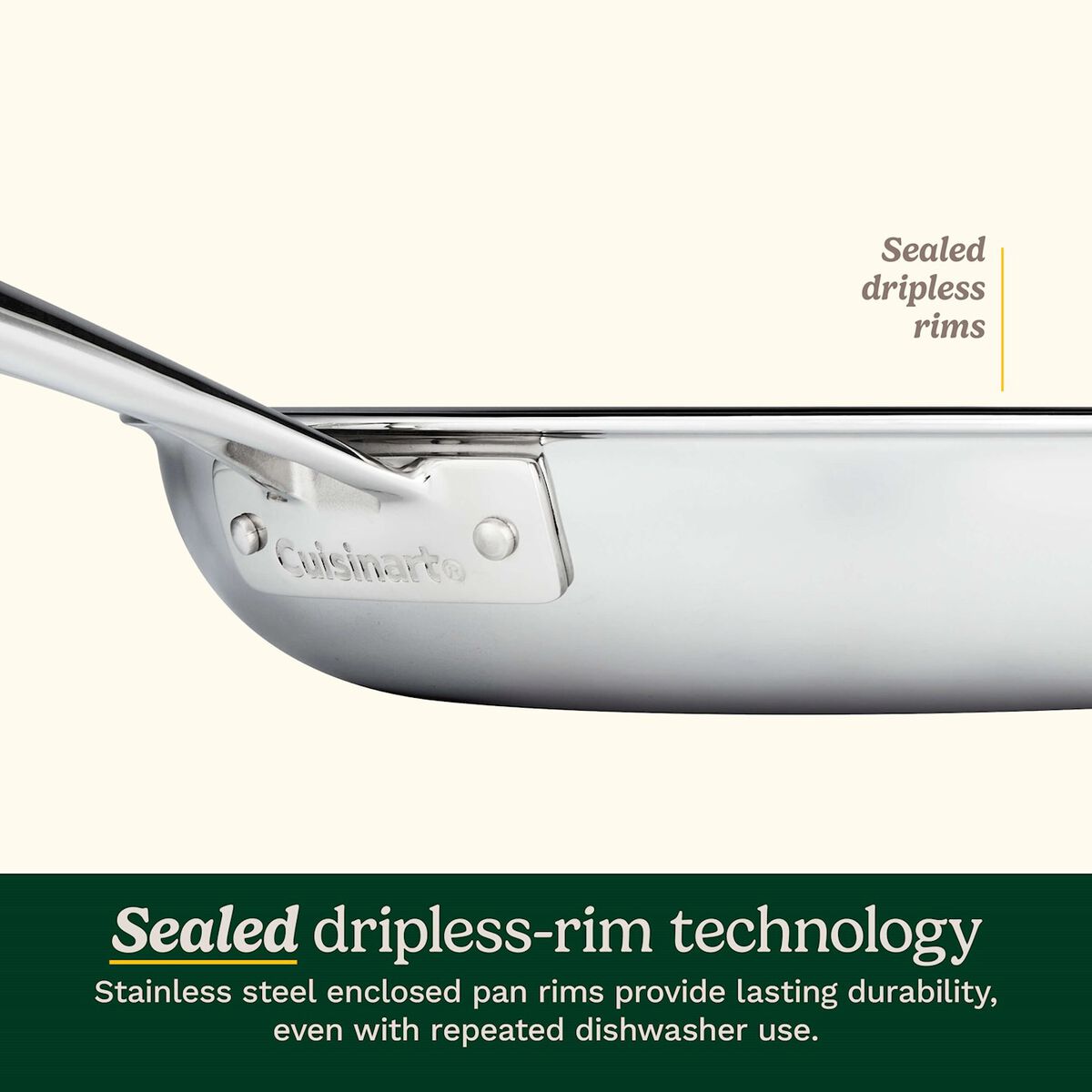 Cuisinart FusionElite+ Nonstick Triple-Ply Stainless Steel Frying Pan Set 6pc, , large 7
