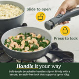Cuisinart ClickSmart&trade; Ceramic Cookware Set with Detachable Handles 18pc, , small 4