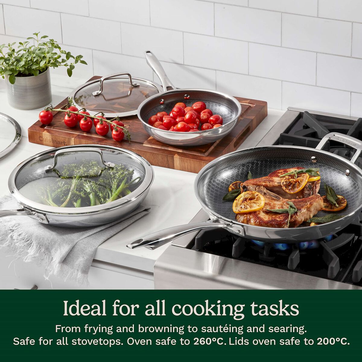 Cuisinart FusionElite+ Nonstick Triple-Ply Stainless Steel Frying Pan Set 6pc, , large 8